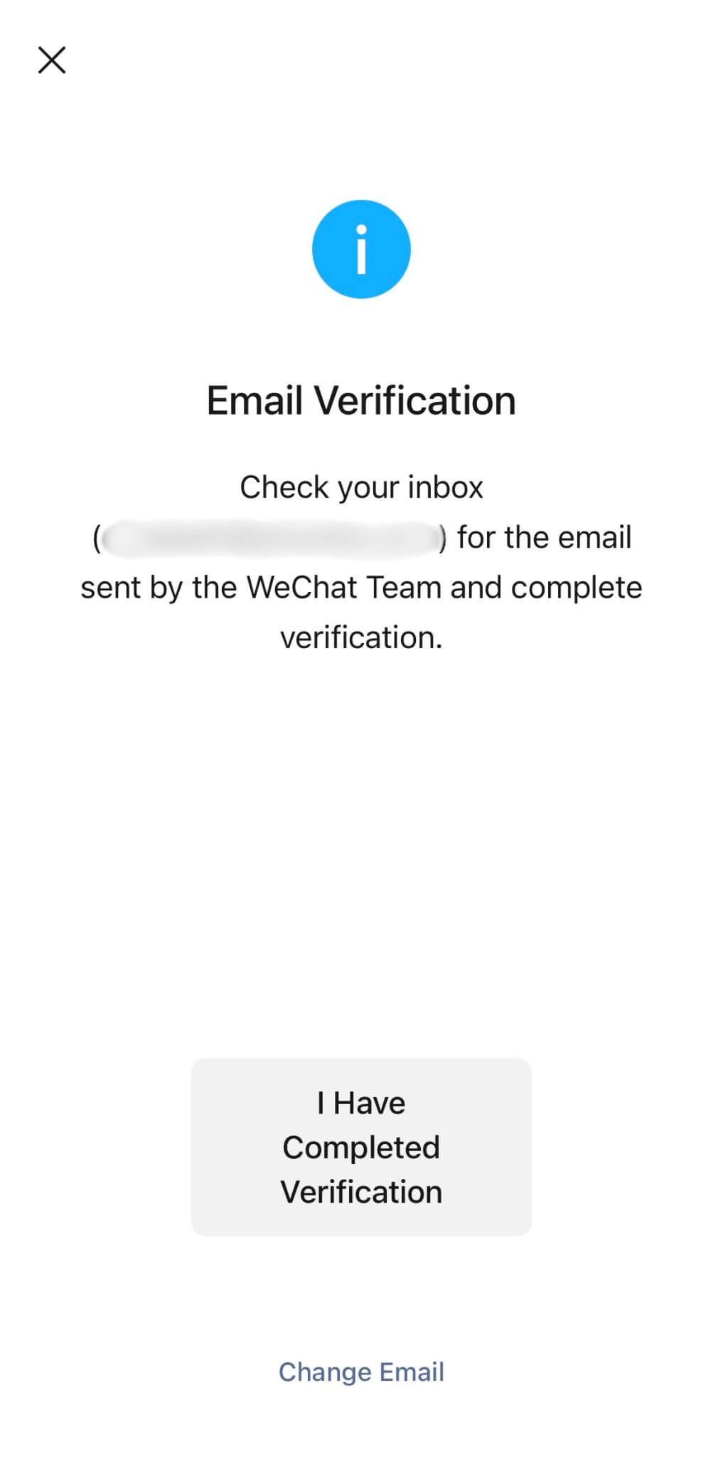 email verification completed