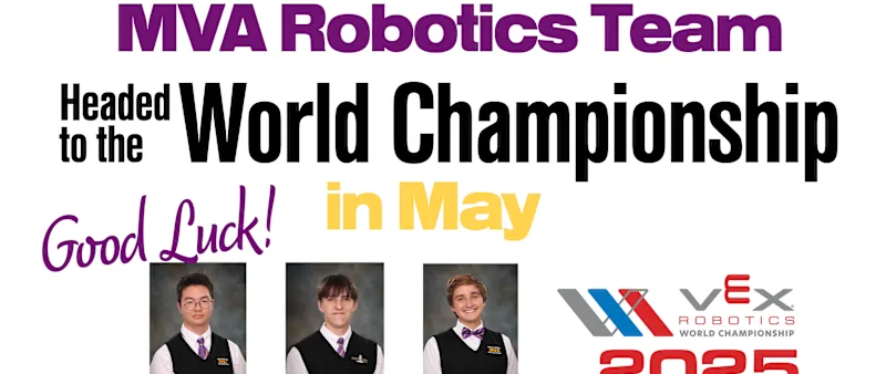 ROBOTICS TEAM ADVANCES TO VEX WORLD COMPETITION